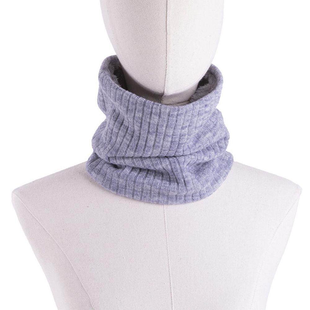 Winter Halswarmer Fleece Sjaal Voor Mannen Vrouwen Gebreide Masker Hals Cover Buis Hoofd Sjaal Voor Fietsen Skiën Wandelen: Light gray