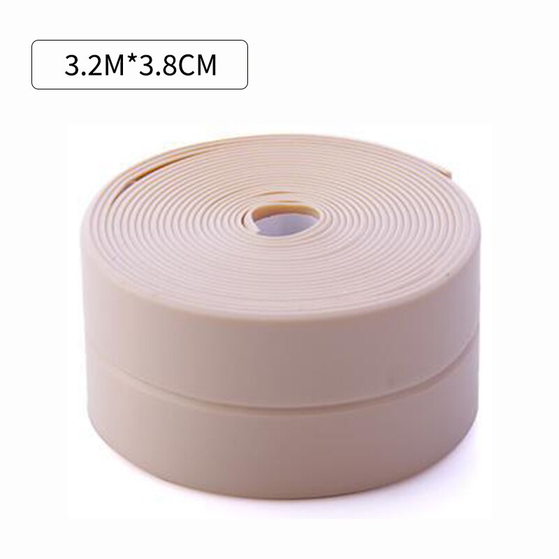 Bathroom Stickers Shower Sink Bath Sealing Strip Tape White PVC Self adhesive Waterproof Wall Sticker for Bathroom Kitchen: 3.8cm pink