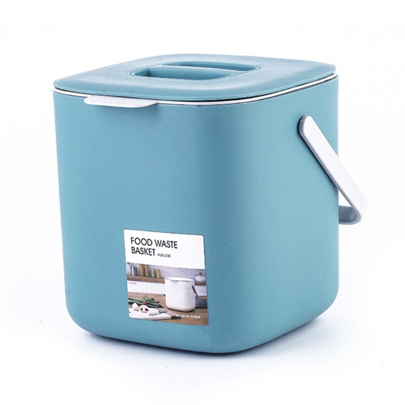 Tragbare 2 Ebene Kunststoff Küche Abfall Mülleimer mit Griff Kompost Abtropffläche Müll Behälter Müll Container Organizer