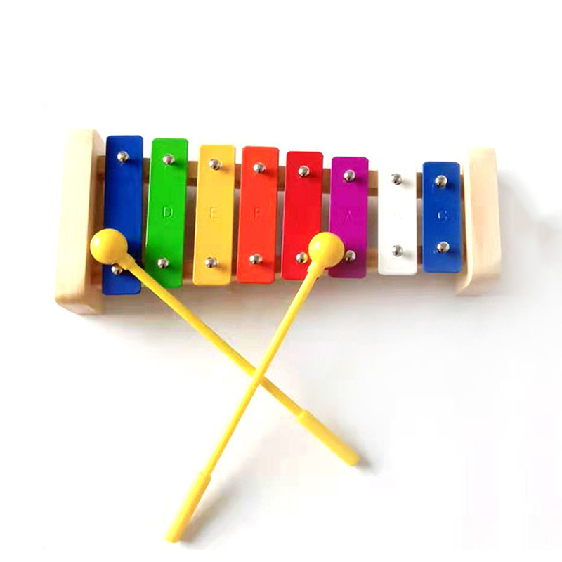8 nyckel xylofon barns orff musikinstrument barn baby knackar på pianot pedagogiska träleksaker: Default Title
