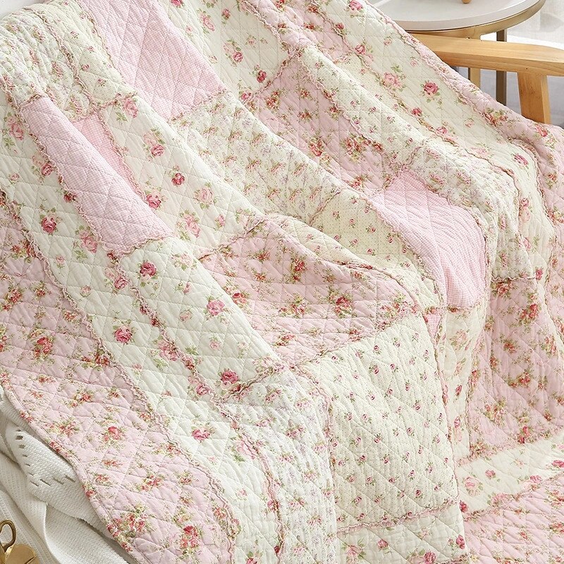 Applique Katoen Gewatteerde Sprei Voor Bed Linnen Plaid Quilt Deken Dekbed Patchwork Vel Matras Cubrecam Bed Cover Colcha