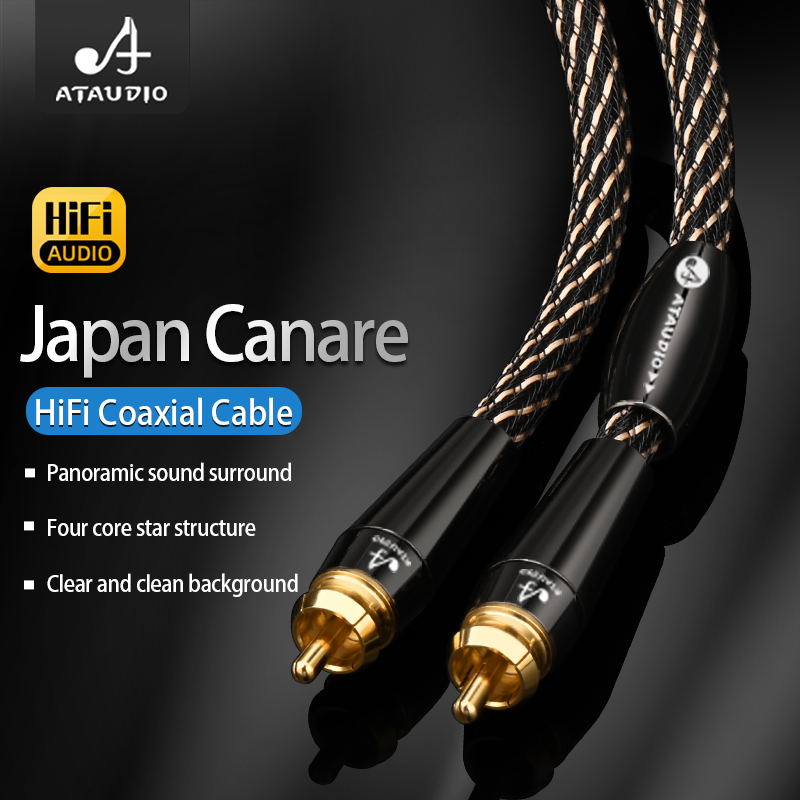 Câble Audio Coaxial HiFi RCA haut de gamme Rca vers Rca mâle SPDIF câble Coaxial numérique pour projecteur DVD amplificateur de haut-parleur TV