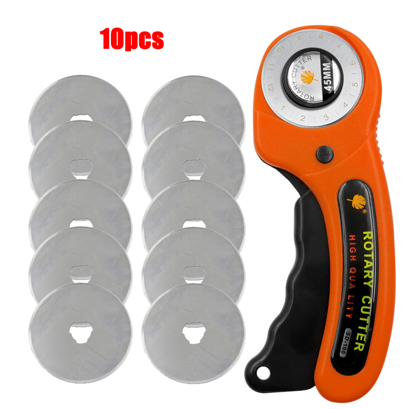45mm LeatherCraft Rotary Cutter Leather Cutting Tool Fabric Cutter Circular Blade DIY Patchwork Sewing Quilting for leather tool: Burgundy