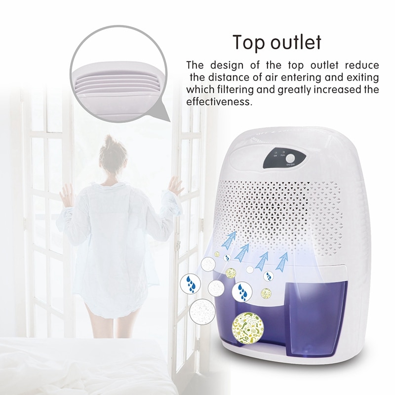 Mini Dehumidifier Air Purifier Moisture Damp Home Bedroom Bathroom Kitchen UK Plug