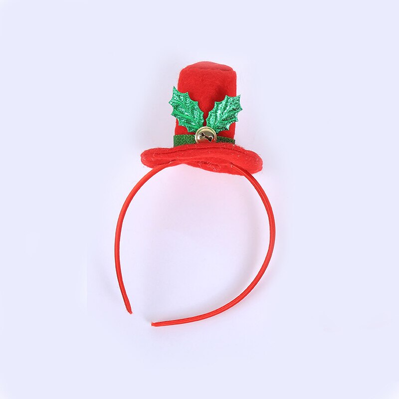 1 Pc Kerst Rode Top Hoed Hoofdbanden Creatieve Kerstman Hoed Hoofddeksels Jaar Kids Little Xmas Kerst Haar accessoires: Top Hat