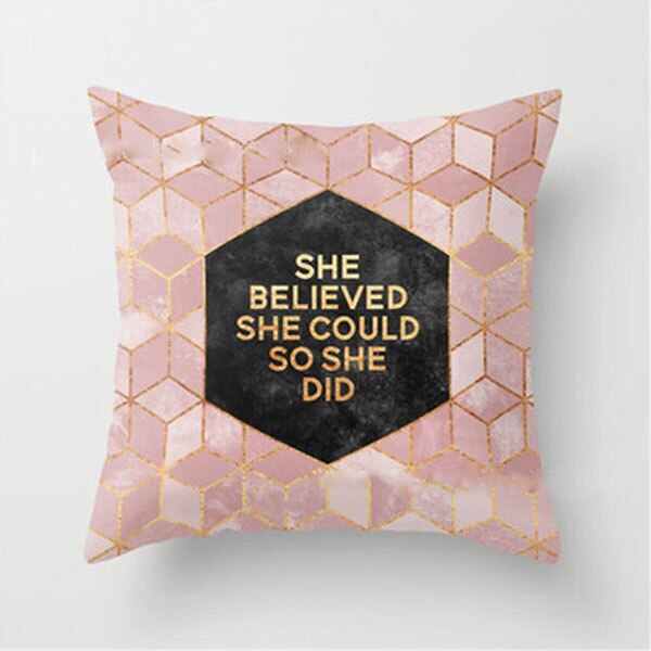45x45 CM mémoire mousse oreiller Polyester lettre Case voiture taille coussin décor à la maison fantaisie Offre Spéciale