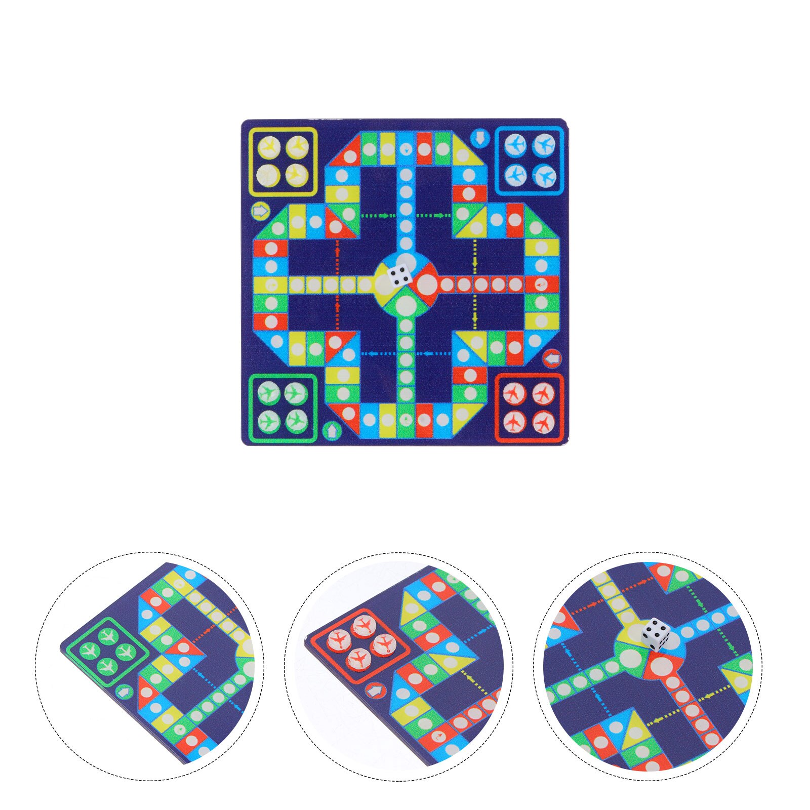 1 set of Mini Checkerboard Ornament Chess Board Model Decor Doll House Decor: Default Title