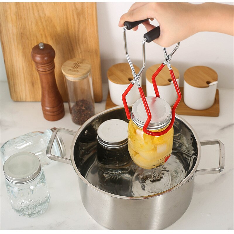 Inblikken Pot Lifter Met Handgreep Gegalvaniseerde Ijzer Kan Tang Clip Hittebestendigheid Anti-Clip Pot Glazen Fles Houder keuken