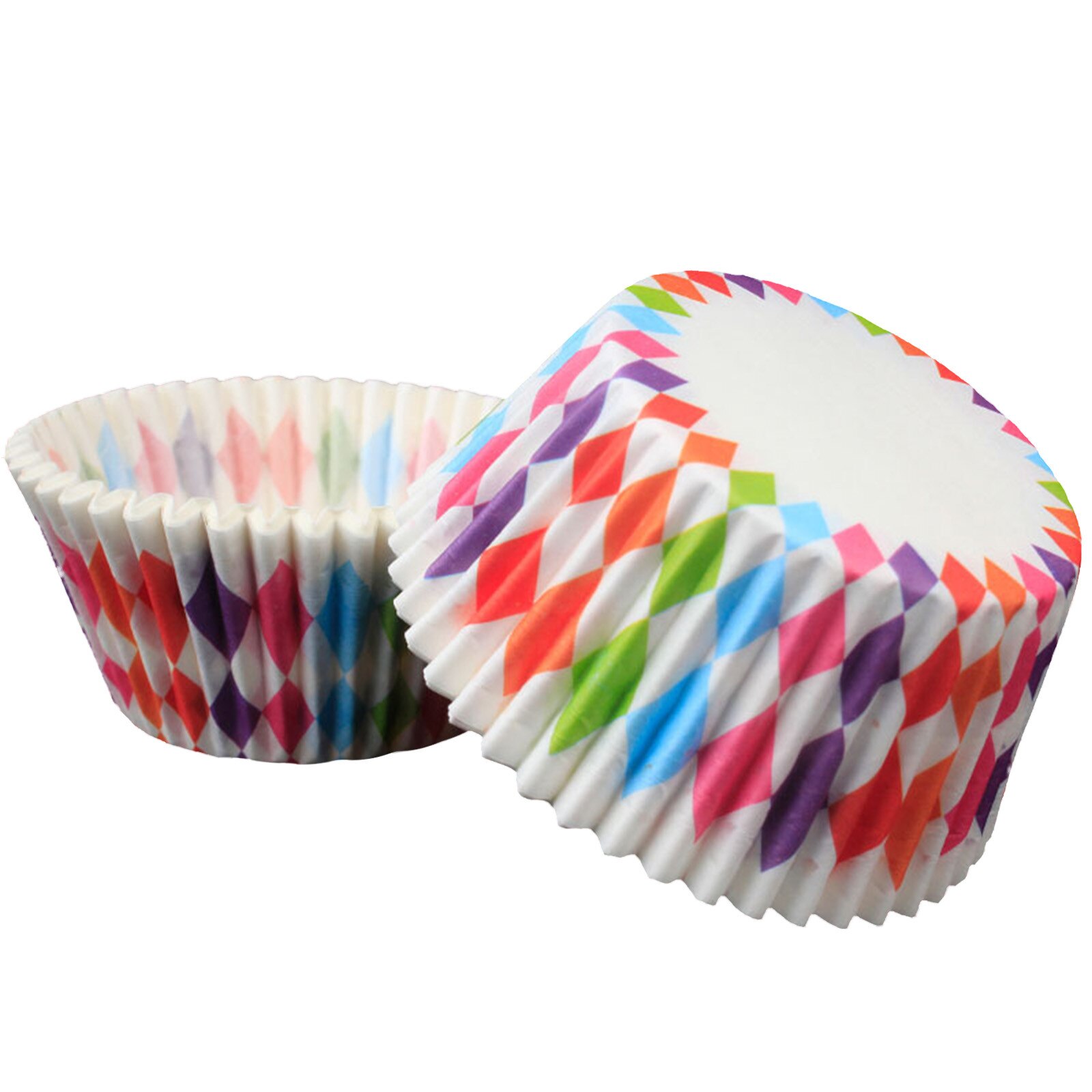 High-resistance Cupcake Cup Baking Utensils Thick High Temperature Resistant Rainbow Paper Cake Budding Pvc Paper Cup#50#50: J