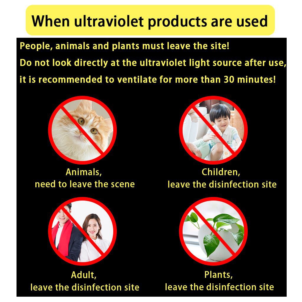 Handheld UV Germicidal Lamp Disinfection Lamp Portable Home Travel Bactericidal Lamp UVC Germicidal Lamp Sterilizer