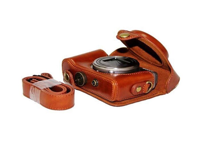 Leather Camera case bag for Sony Cyber-shot DSC-HX50 HX50V HX60 HX30