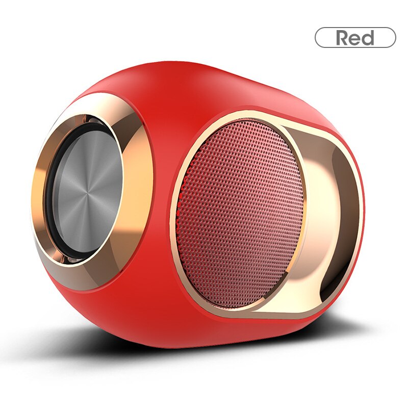 TWS Protable Speaker Box Bass Bluetooth Speaker Wireless Portable Outdoor Waterproof Bass Stereo Surround Sound: Red