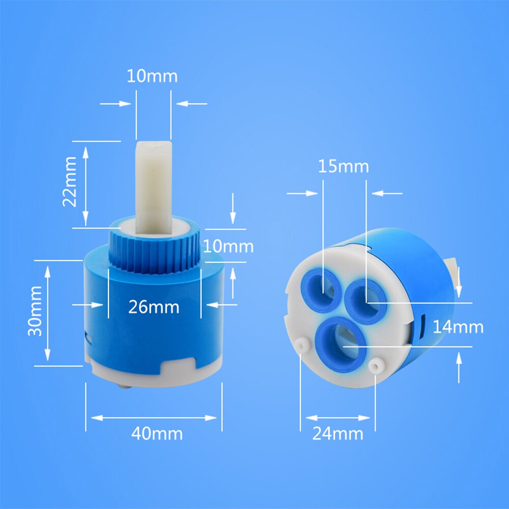 40mm Keramische Schijf Cartridge Cold &amp; Inlaat Water Mengkraan Douche Kraan Mixer Column Bar Tap Bad Plastic valve Badkamer: Default Title