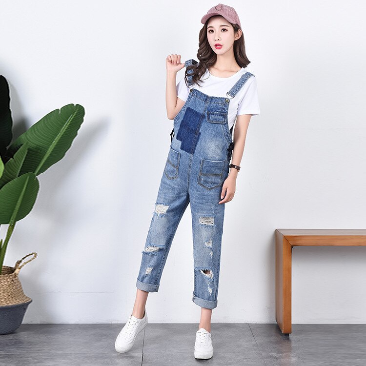 Maternity Women Jeans - Casual Rompers Jumpsuits - Adjustable Waist Bib Pants -  Pregnancy Belly Care (Z3)(F4)