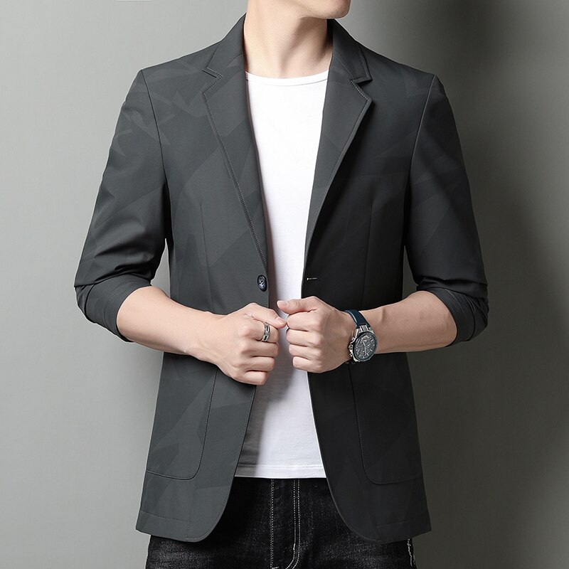 Giacca da uomo autunno business casual piccolo abito nella giacca da uomo snellente giovanile