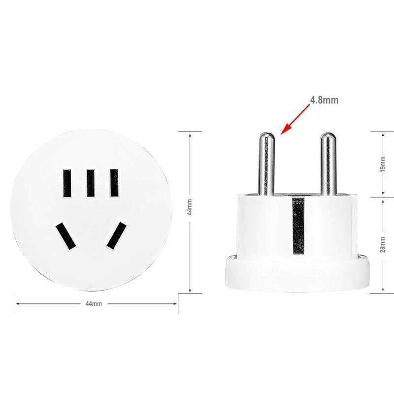 AU uns Zu EU Adapter CN China Stecker Adapter Australischen AU Zu Euro KR Energie Adapter Reise Stecker Konverter 2 runde AC Zauberstab Ladegerät
