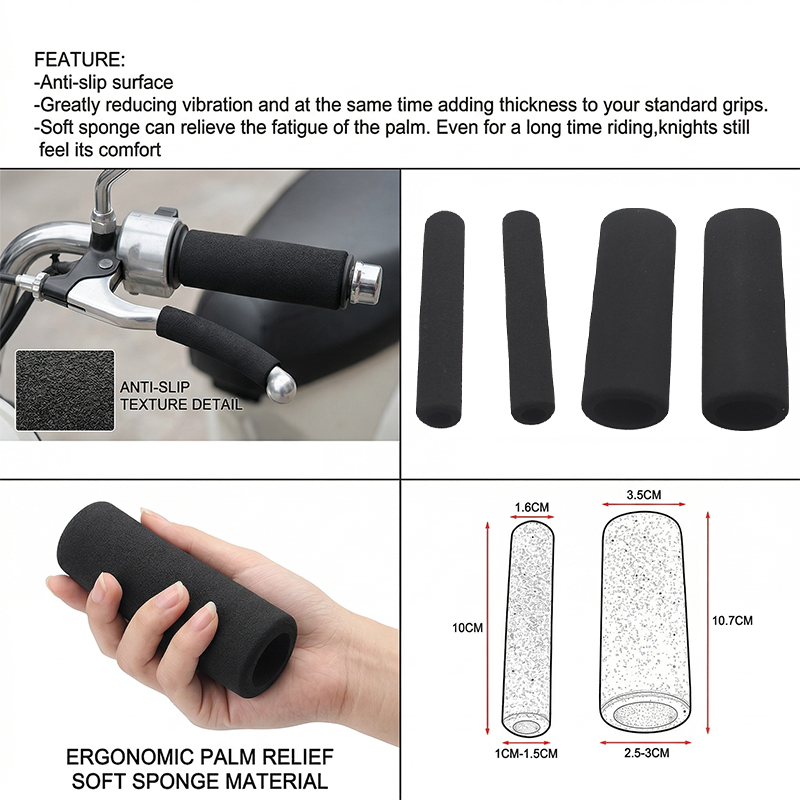 Motorcycle Anti Vibration Handle Cover Bar Foam Comfort Slip Over Grips Universal Heat Shrinkable Grip handlebar Cover Sleeve