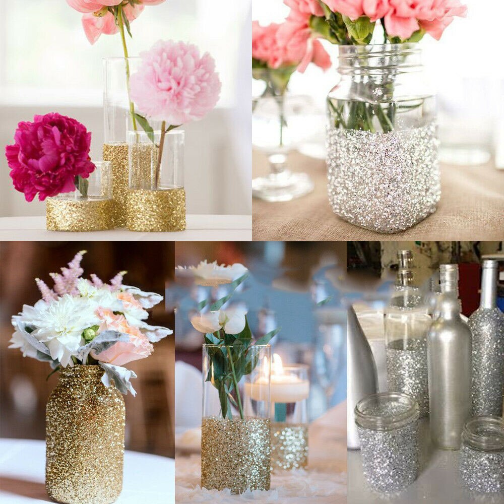2pcs 50g Sparkle Gold Silver Glitter Bling Tiny Sequin Wedding Party Decoration DIY Luxurious Handicraft Accessories