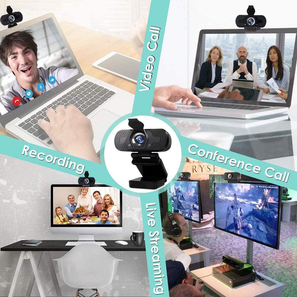 1080P 3MP Webcam Set Portable USB Web Camera Household Auto Focus Microphone Computer Accessories for Online Live