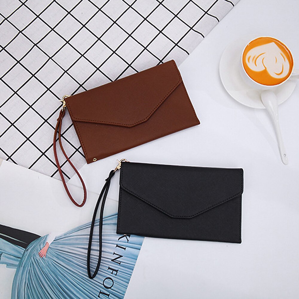 Pasholder taske visitkort pasdæksel multikort arrangør tegnebog folde håndtaske kvinders slanke armbånd kortholder