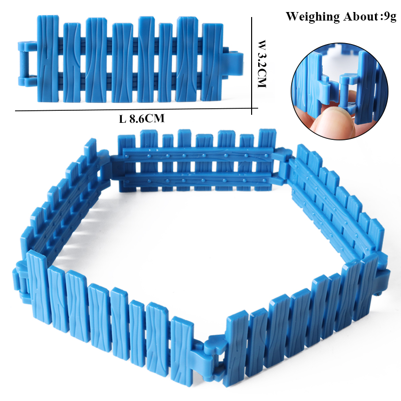 Oenux Simulatie Boerderij Hek Scène Speelgoed Bomen Huis Boer Eenhoorn Dieren Model Miniatuur Ambachtelijke Woondecoratie Schattige Kindercadeau: Blauw