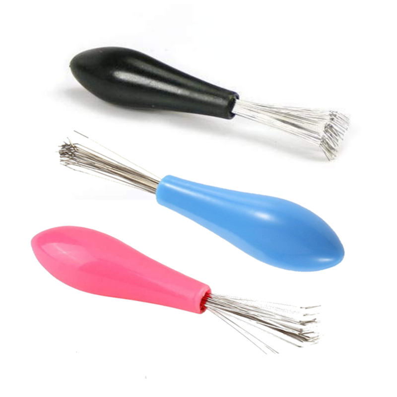 Limpiador de cepillo de pelo con peine, mango de plástico, removedor de cepillo de limpieza, herramientas de belleza integradas, productos de limpieza, suministros de limpieza