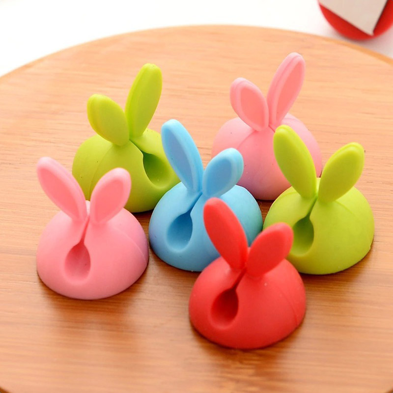 4Pcs Protector Management Device USB Cable Hang Winder Ear Shaped Cable Holder Phone Charging Accessories