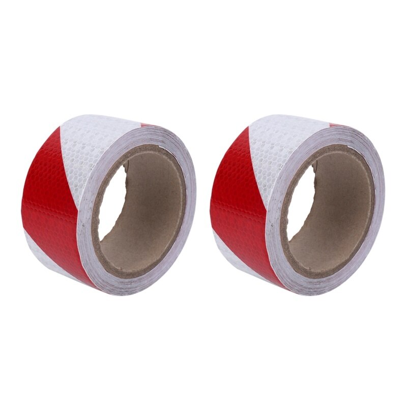 2 Stuks 10M X 5Cm Veiligheid Waarschuwing Tape Reflecterende Tape Zelfklevende Tape Reflecterende Strip Verkeer Reflecterende Stickers: Default Title