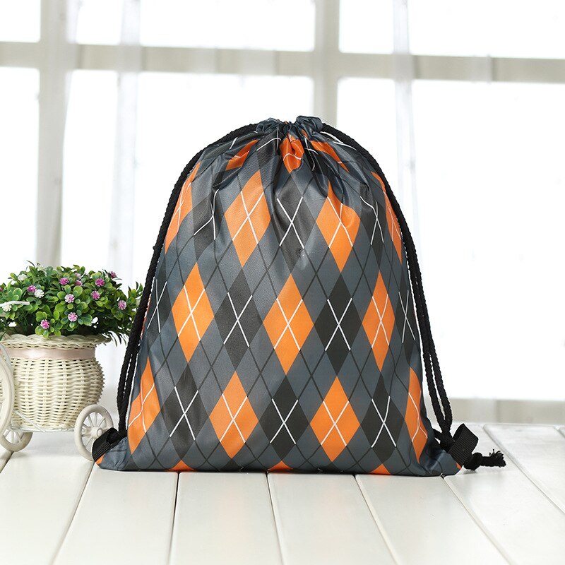 drawstring Backpack Women 3D printing travel knapsack men Casual bags unisex Women's shoulder drawstring Halloween bag: KS6-1-1