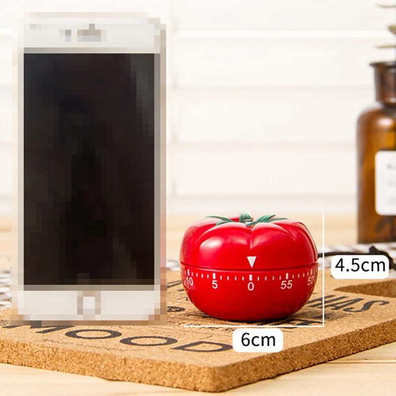 Temporizador de cocina duradero, cronómetro de 1 a 60 minutos con forma de tomate, cuenta atrás, recordatorio, despertador, accesorios de cocina, novedad