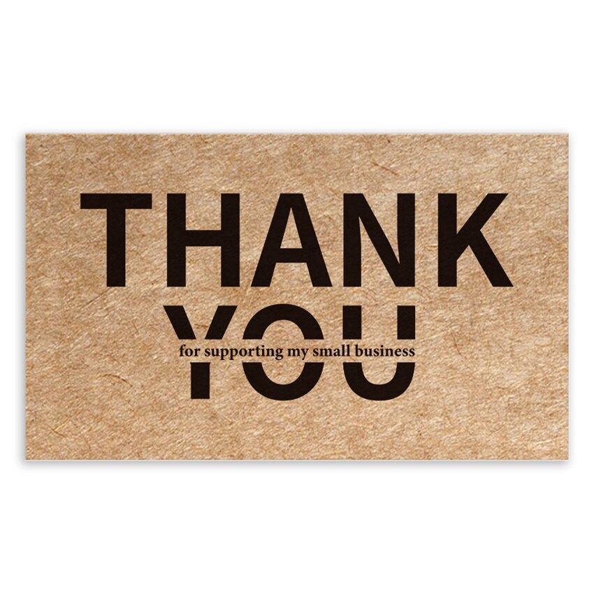 30pcs Thank You Card Natural Kraft Paper Thank You For Your Order Labels Small Business Mailer Decor note cards