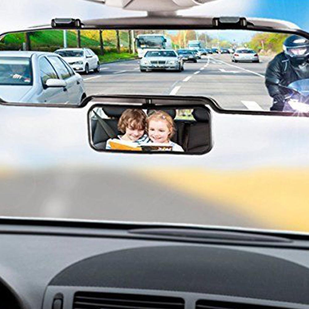 Espejos DE SEGURIDAD DE ÁNGULO AMPLIO giratorios 2 en 1 para coche, espejo retrovisor doble, accesorios interiores para niños pequeños