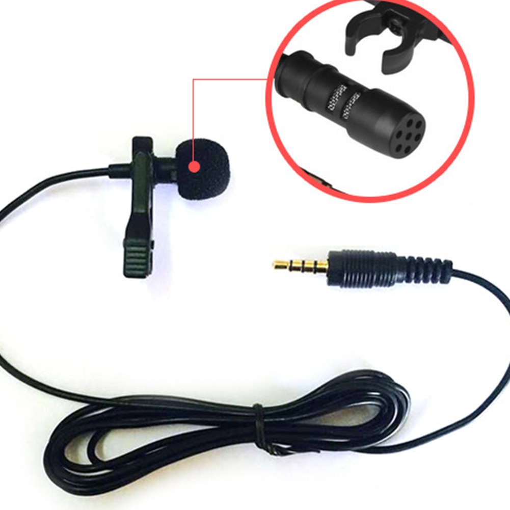 1/2pcs Microphone Clip-on Collar Tie Mobile Phone Lavalier Microphone for ios Android Cell Phone Laptop Tablet Recording