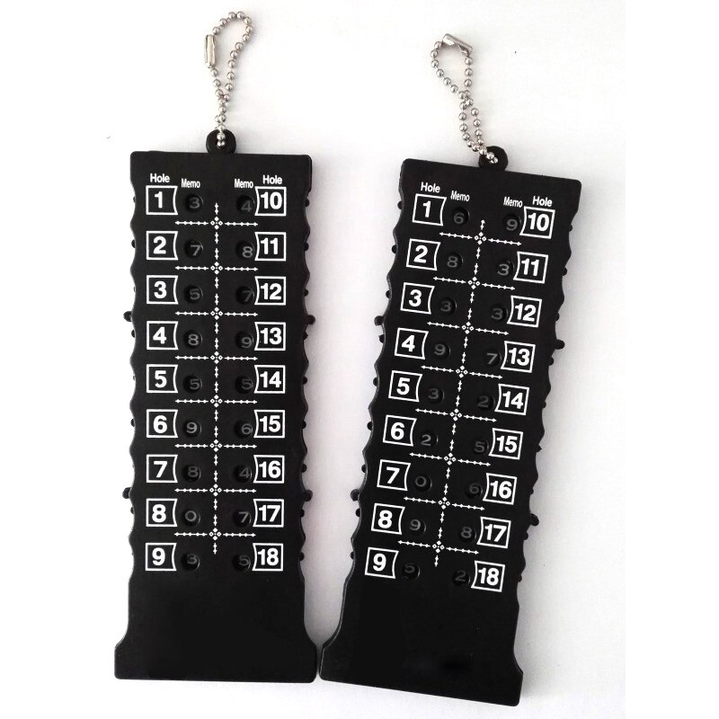 Golf Stroke Putt Score Card Counter Indicator with Key Chain Golf Score Counter Black Golf Score Counter No Batteries Required