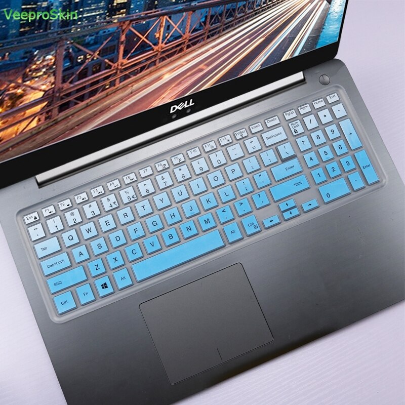 15.6 cal laptopy nakładka na klawiaturę do Dell Inspiron 15 3543 3550 3560 3570 3580 3590 3567 3576 5555 5565 5567 7557 5559 7559: gradualblue