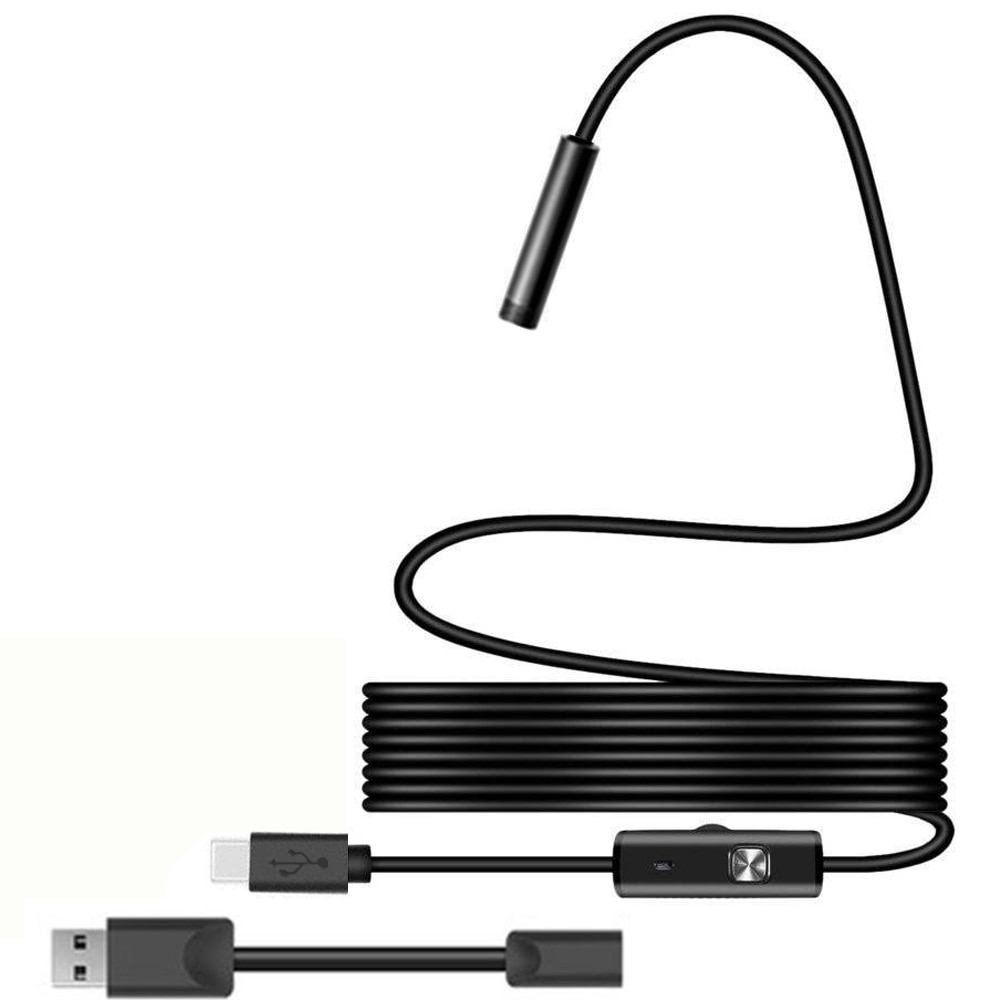 Endoscope portatif 5.5mm, cuillère auriculaire, boroscope 6 IP67 USB, surveillance de Photos vidéo en temps réel, téléphones portables, ordinateurs