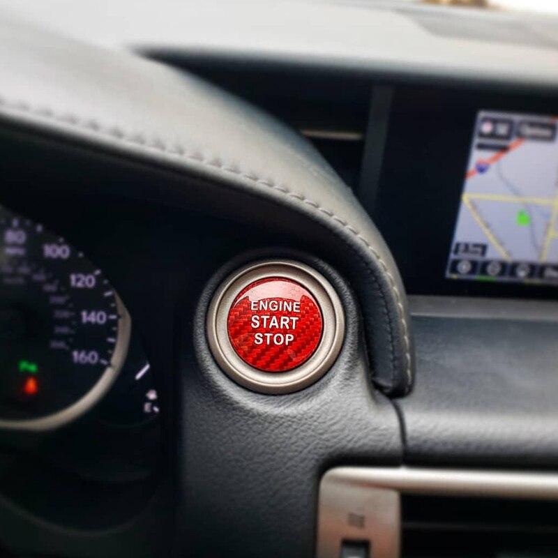 Carbon Fiber Car Startknop Sticker Voor Lexus