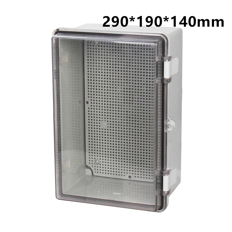 ABS Waterproof Plastic Enclosure With Hasp Electrical Distribution Box Electrical Junction Box Outdoor Sealed Switch Power Case: 290-190-140-V