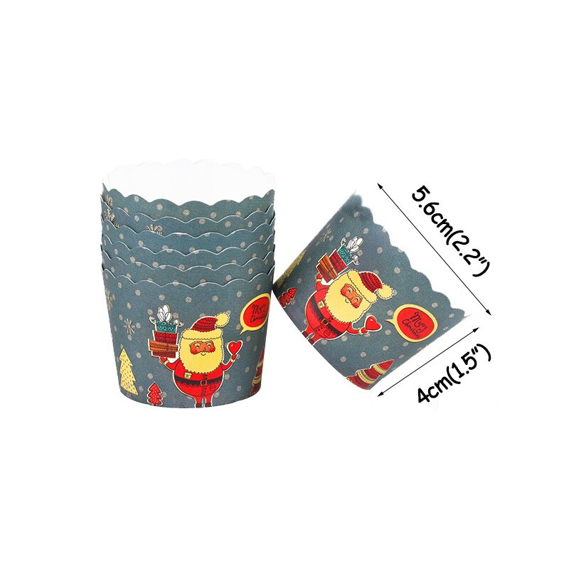 50 st god jul xmas muffins muffins muffin pappersmugg jul hemdekorationer bakkopp muffins omslag dekor år födelse: Stil d