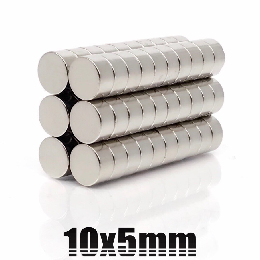 50 Stuks Ronde Magneet 10X1 10X2 10X3 10X4 10X5 10X8 10X10 Mm Neodymium Magneet Permanente Ndfeb Super Sterke Krachtige Magneten 10X2: 10x5(50Pcs)