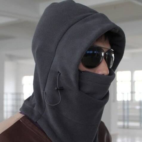 6 in 1 Thermal Fleece Balaclava Hood Police Swat Ski Bike Wind Stopper Mask Outdoor camping equipment edc gear