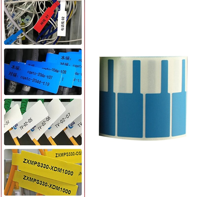 Cable/Wire Classification Lable 500 PCS Lables Strong Sticky Waterproof: Blue