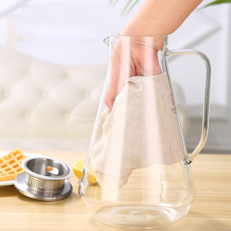 Udsøgt varmebestandigt glas vandflaske høj temperatur eksplosionssikker husstand stor kapacitet vandflaske kold.
