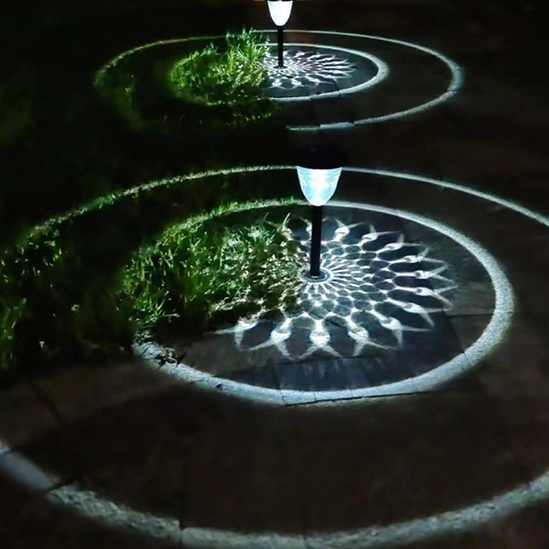 Kreis Schatten Garten Licht im Freien Solar Lampe Rasen Innenhof Landschaft Boden Terrasse Hof Auffahrt wasserdicht Solar Weg Licht: orange