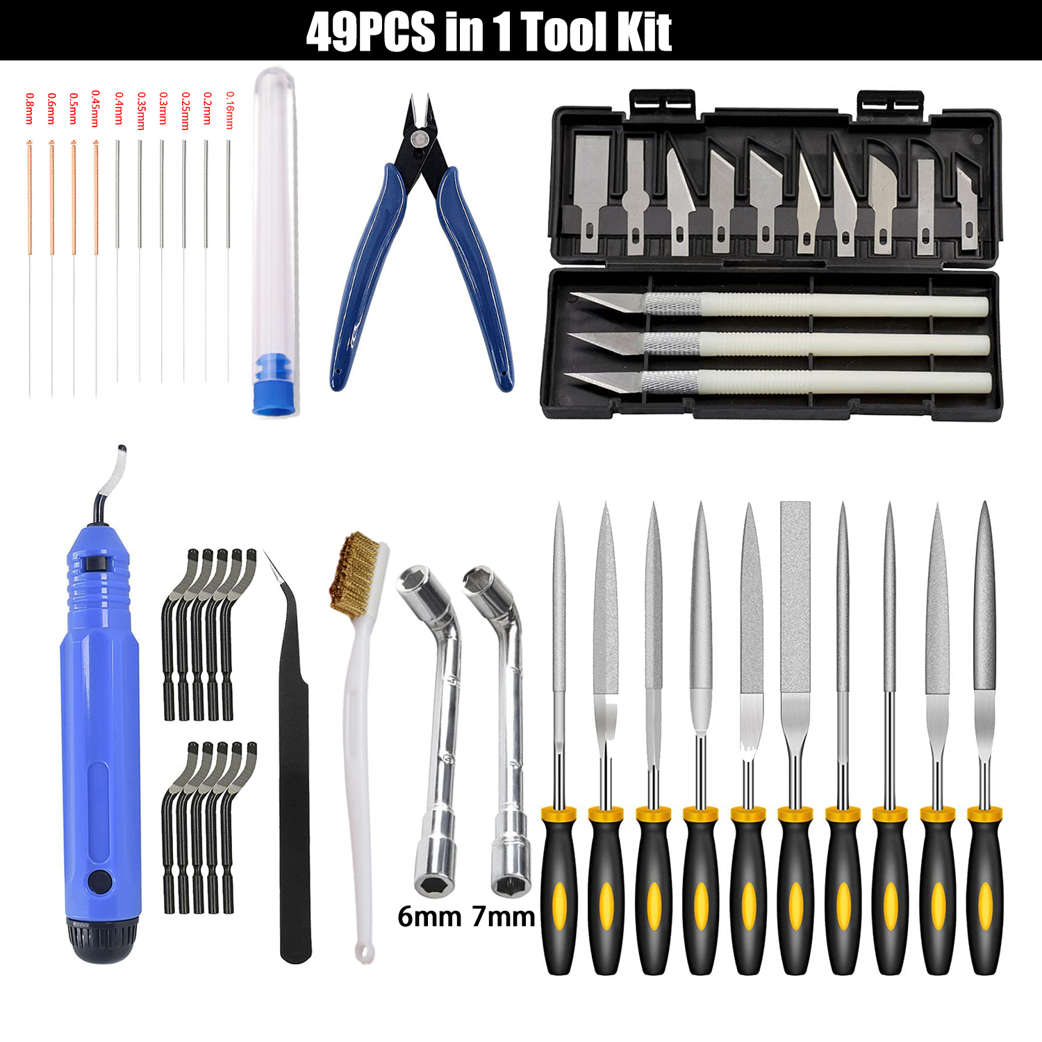 3D Print Tool Kit Debur Tool, Cleaning, Finishing and Printing Tool,3D Print Accessories for Cleaning, Finishing and Cutting: PURPLE