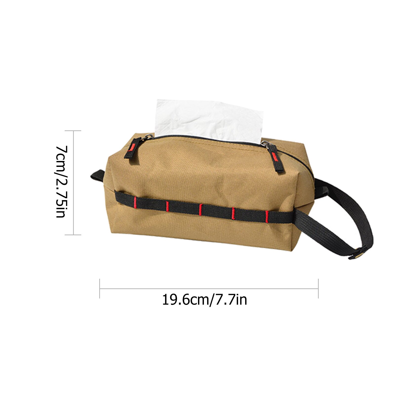 Caja de pañuelos de tela Oxford impermeable, dispensador de pañuelos faciales, bolsa de almacenamiento para acampar al aire libre y senderismo: A