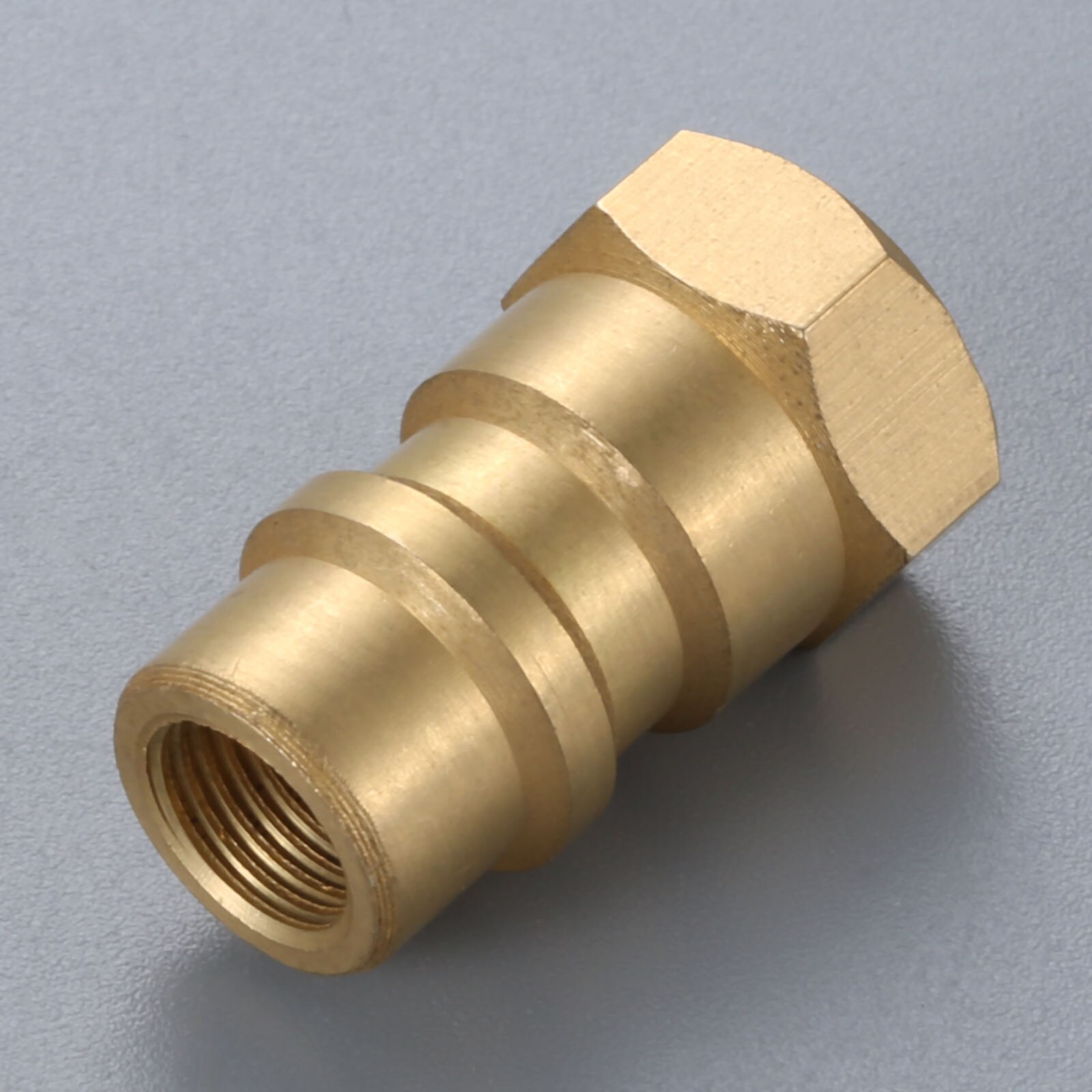 R12 to R134A Conversion Adapter Valve Brass 1/4" SAE Female Thread 8v1 Female Thread