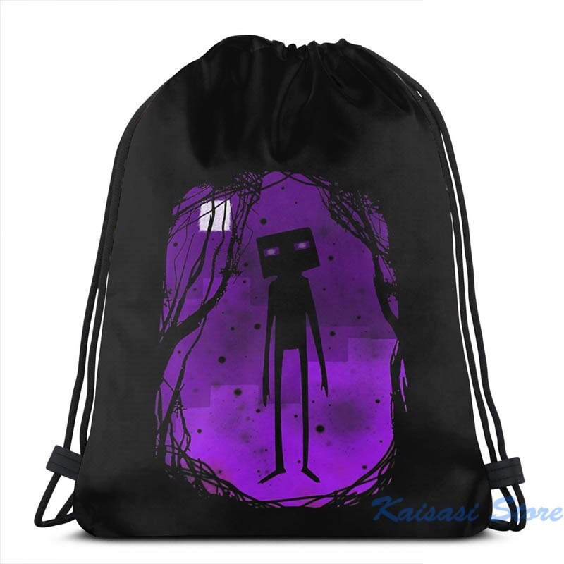 Morsom grafisk trykk enderman usb charge ryggsekk menn skolesekker kvinner bag reise laptop bag: Snorveske