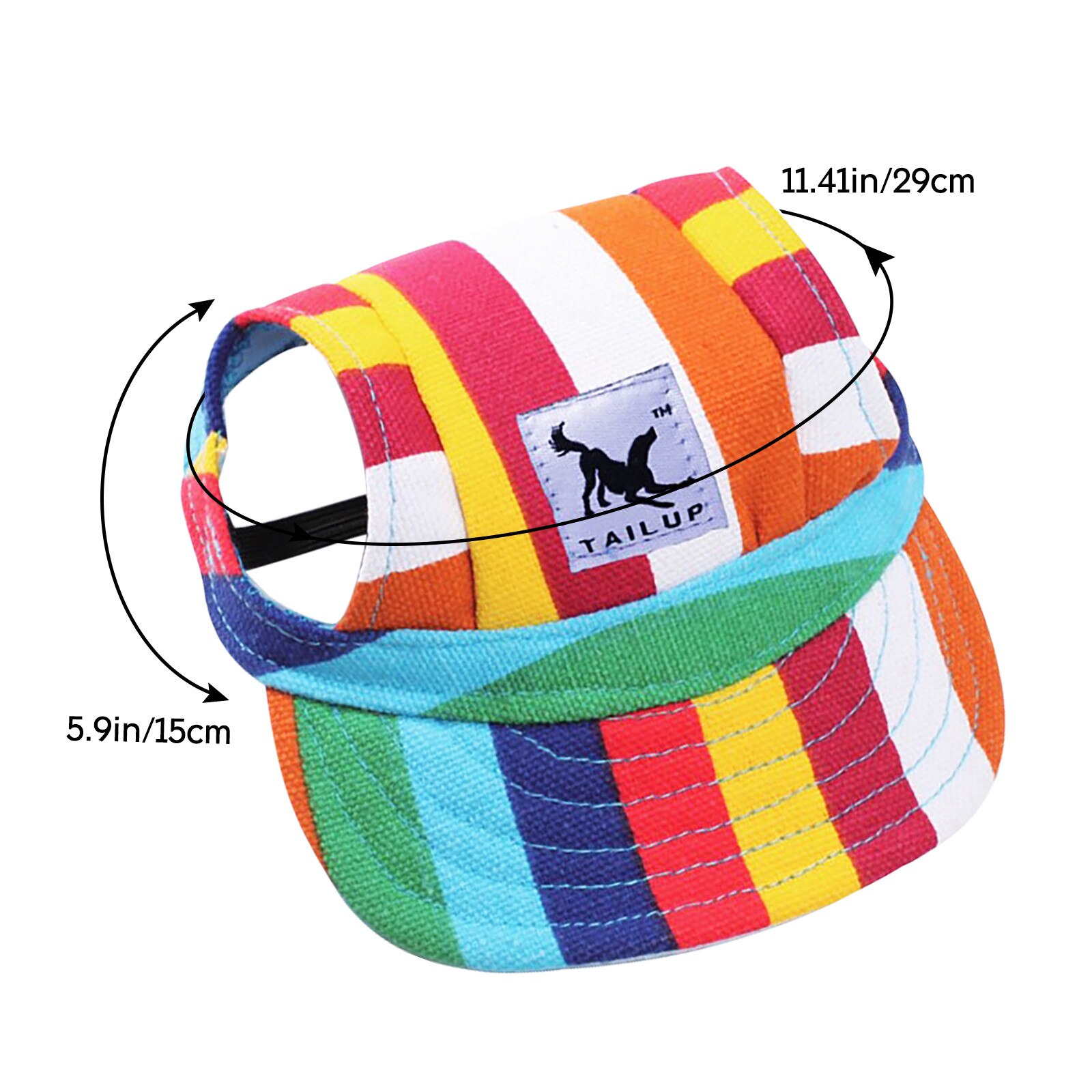 Large Size TAILUP Dog Hat With Ear Holes Summer Canvas Baseball Cap For Small Pet Dog Accessories Hiking Pet Products