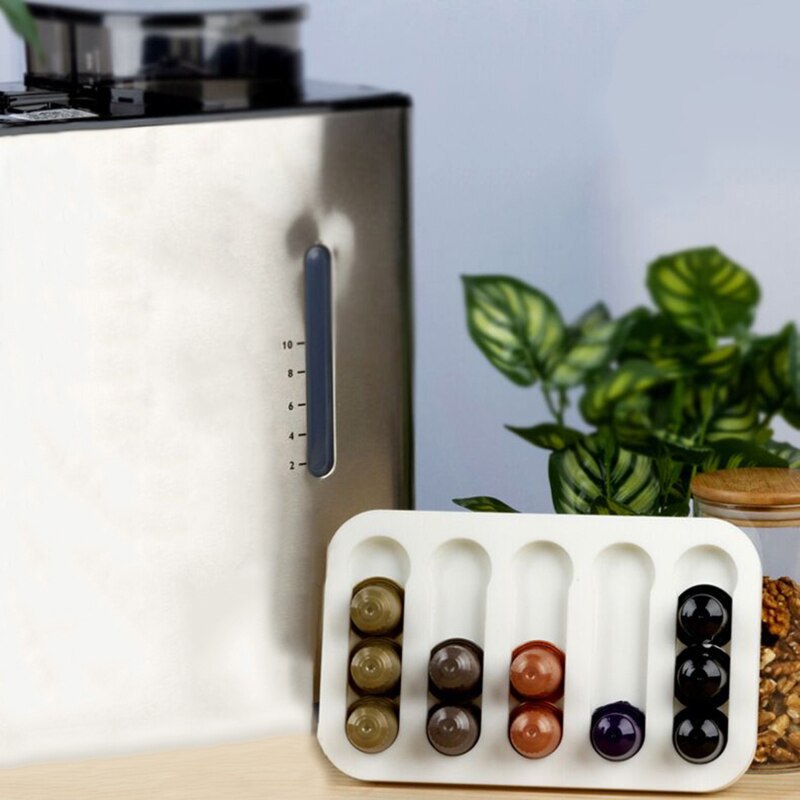 Koffiecuphouder voor aan de muur, houder voor koffie- en theecups, organizer voor nespresso-capsules, huishoudelijke benodigdheden